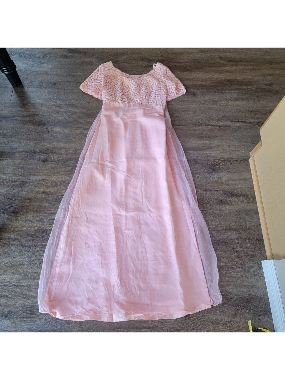 Vintage Dress Empire Waist Pink #1826 - Picture 11 of 16